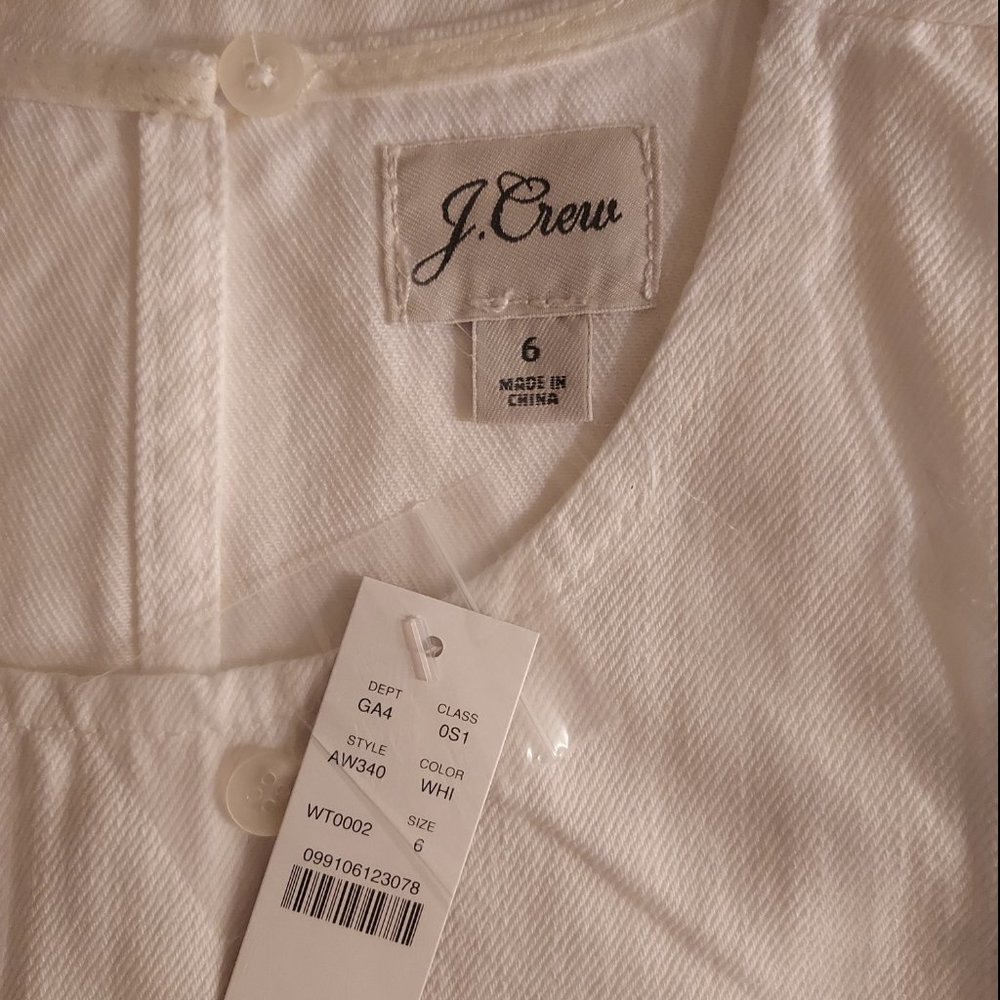 NWT J.Crew white denim shift dress - Picture 8 of 13